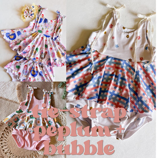 Tie-Strap Peplum & Bubble