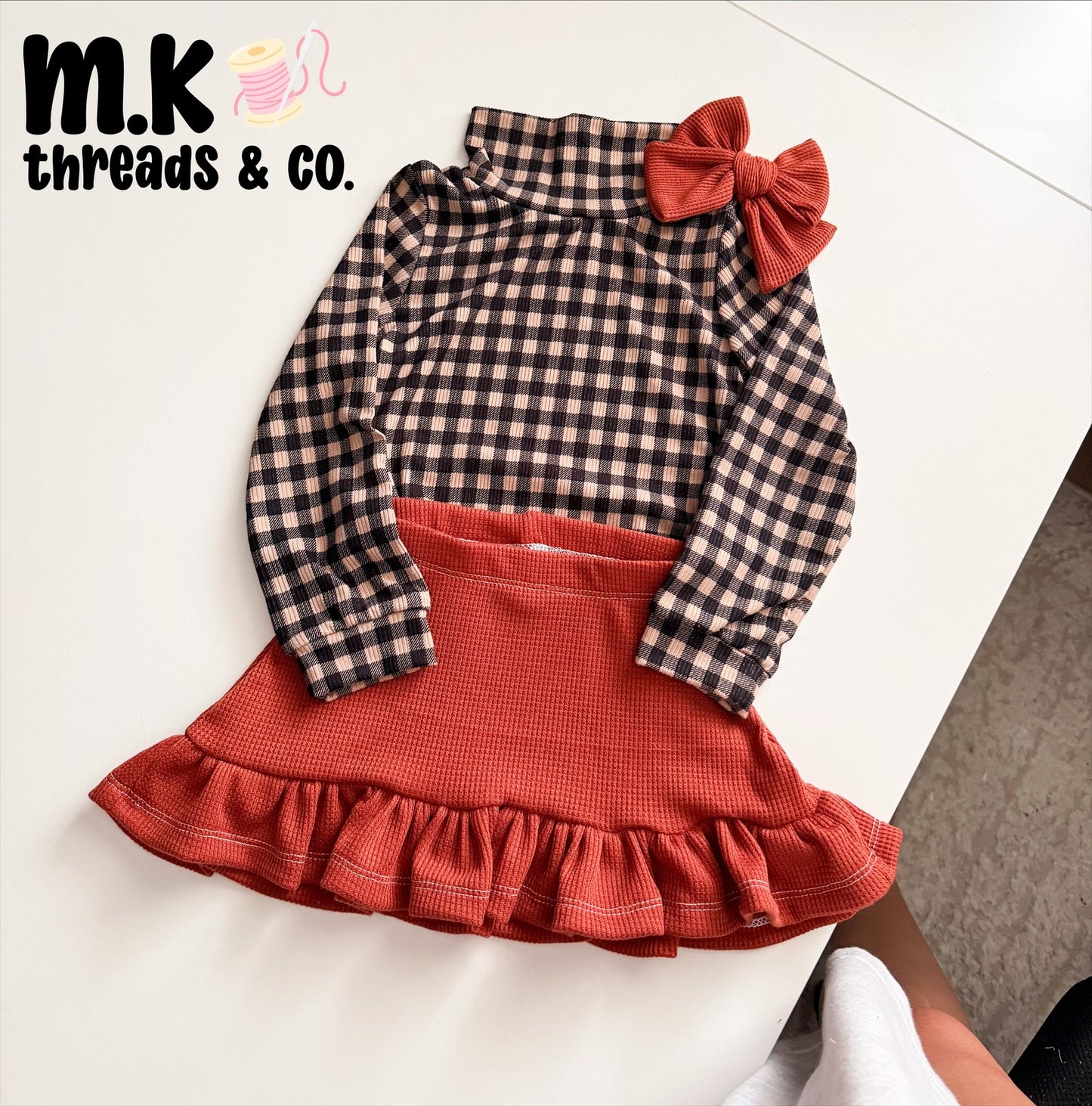 2T Turtleneck & Ruffle Skirt