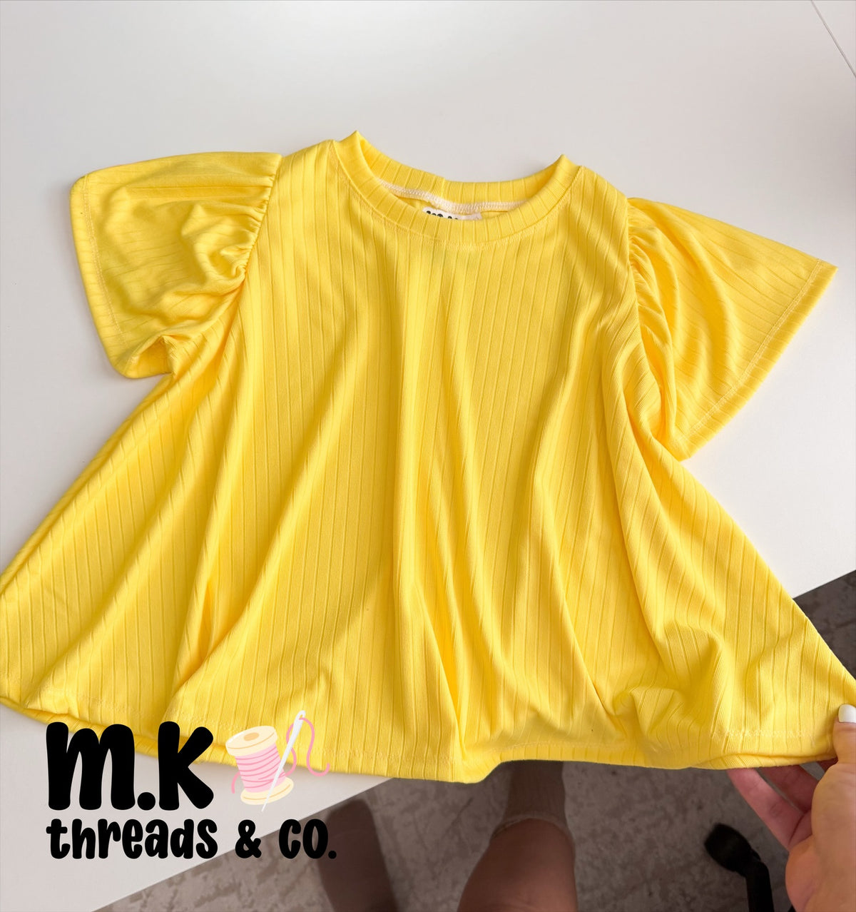 7/8Y Classic Bells & Petal Sleeve Swing Top