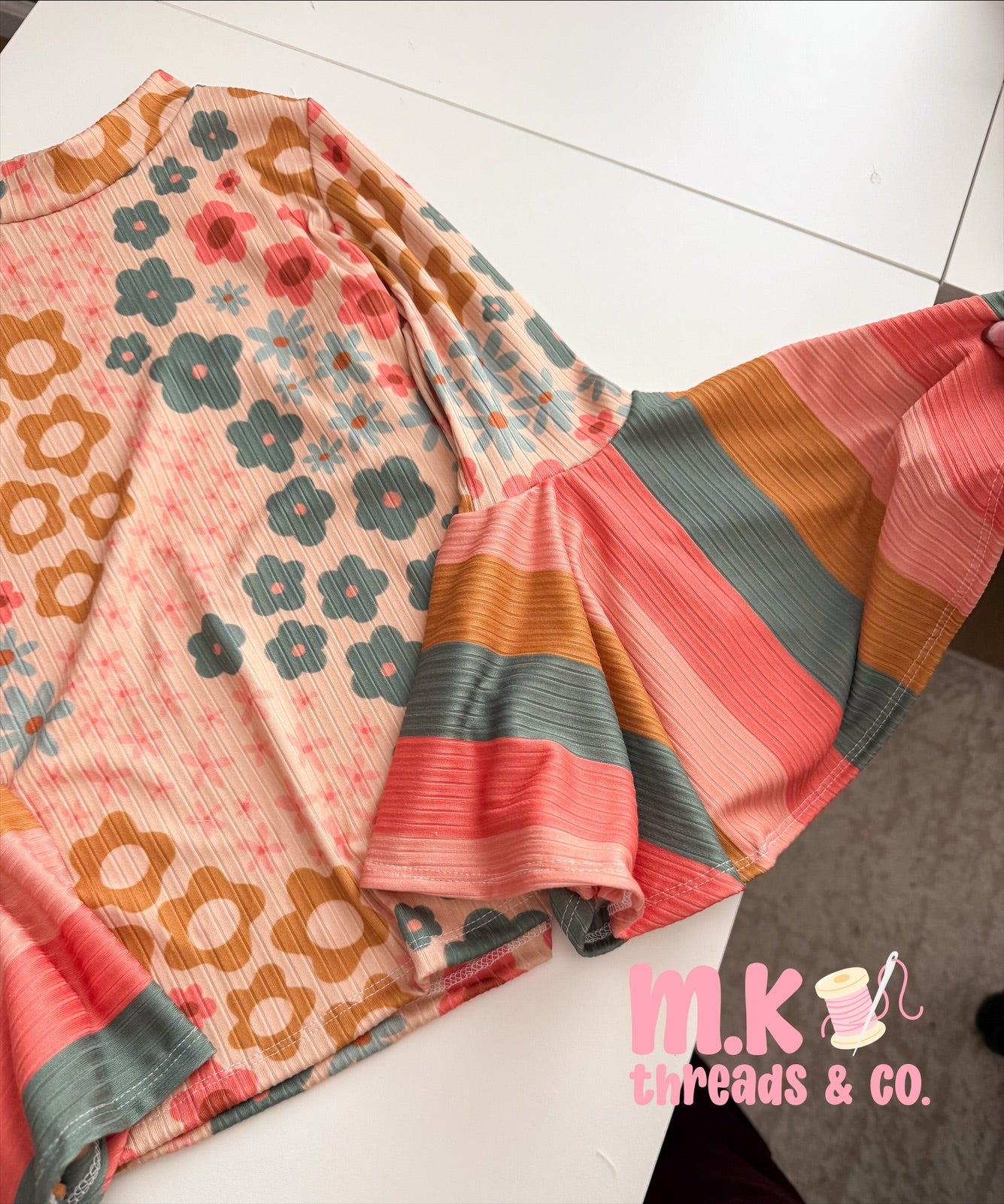 6Y Dramatic Sleeve Top & Ruffle Skirt