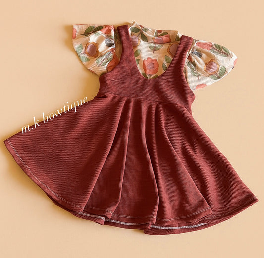 4T Pinafore Dress & Mockneck Top