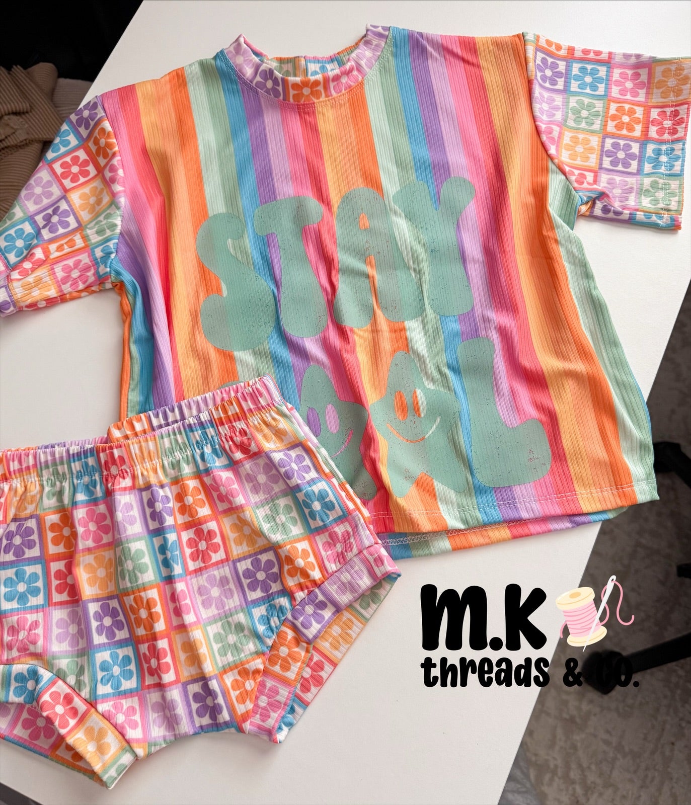 3T Screen Print Comfy Tee & Shorties